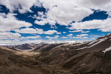 mountains landscape of a valley with clouds