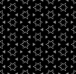 Black and white seamless pattern texture. Greyscale ornamental graphic design. Mosaic ornaments. Pattern template. Vector illustration. EPS10.