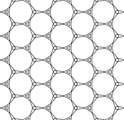 Naklejka premium Black and white seamless pattern texture. Greyscale ornamental graphic design. Mosaic ornaments. Pattern template. Vector illustration. EPS10.