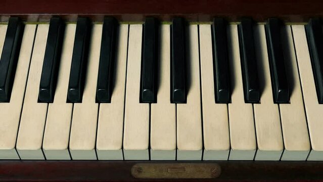 Piano Opens And Closes Closeup