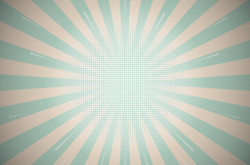 retro sunburst background with halftone effect 