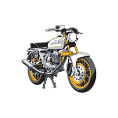 Obraz na płótnie Canvas Free vector flat design vintage motorcycle illustration