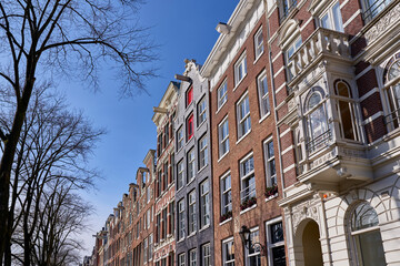 Fototapeta na wymiar row houses in Amsterdam
