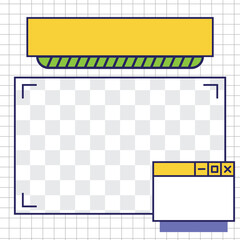 Template feed pop art Social media Square