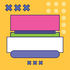 Template feed pop art Social media Square