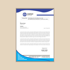 Corporate business letterhead a4 size with bleed vector design.