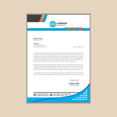 Corporate business letterhead a4 size with bleed vector design.