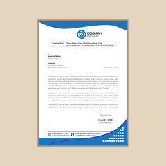 Corporate business letterhead a4 size with bleed vector design.