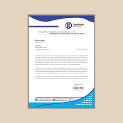 Corporate business letterhead a4 size with bleed vector design.