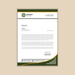 Corporate business letterhead a4 size with bleed vector design.