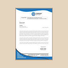 Corporate business letterhead a4 size with bleed vector design.