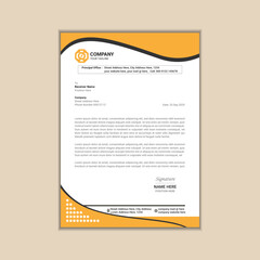 Corporate business letterhead a4 size with bleed vector design.