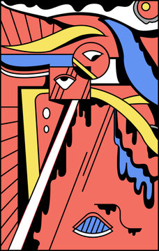 The illustration she created was primarily a free stream of thought, this time I relied on my intuition. I have recently started working in this way, which allows me to first transfer a particular vis