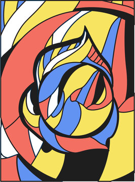 The illustration she created was primarily a free stream of thought, this time I relied on my intuition. I have recently started working in this way, which allows me to first transfer a particular vis