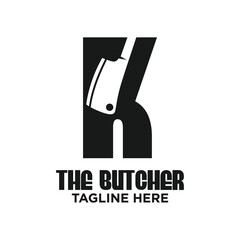 Letter K Butcher Logo Design Template Inspiration, Vector Illustration.