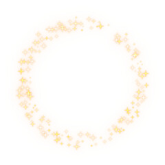 Glittering stars' wreath. 3d rendering.	