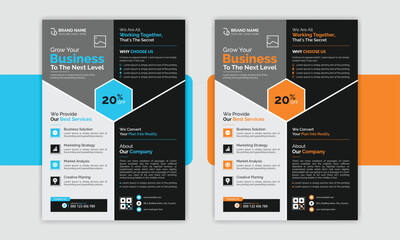 Modern Corporate Flyer Design.  Classic Business Flyer with Customizable Features. Corporate Flyer with Bold Branding Elements. Professional Corporate Flyer with Versatile Layou.