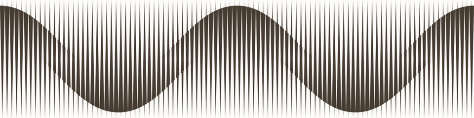 Abstract art geometric background with vertical lines. Optical illusion with waves and transition.