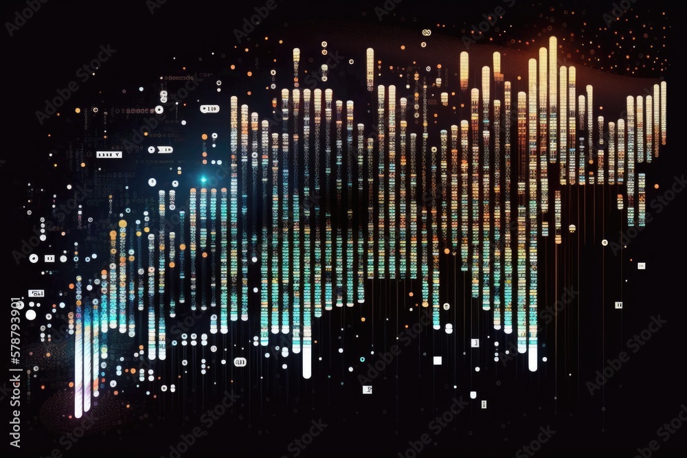  abstract in the style of big data. putting big data in a graphical format. generative ai