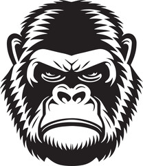 Gorilla head, gorilla face icon, SVG, Vector, Illustration  © Dmytro