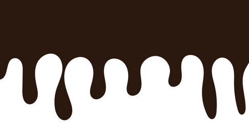 Chocolate drops background. Vector illustration.	