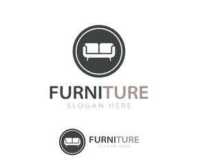 Modern Furniture logo design vector template