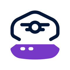 pilot hat icon for your website, mobile, presentation, and logo design.