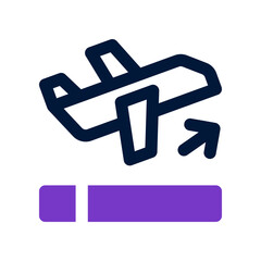 Fototapeta premium take off icon for your website, mobile, presentation, and logo design.