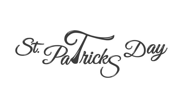 St Patricks Day, St Patricks Day Greeting Card. Animation St Patrick&rsquo;s Day. Patrick Day Animated. shop, discount, sale, flyer, decoration. Lettering style. 17 March.