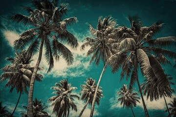 Fototapeta na wymiar Coconut palms. Generative AI