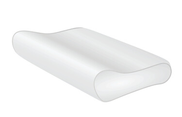 White foam pillow. vector illustration