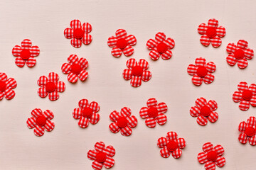 flowers isolated on white background. creative concept of spring and creativity.	