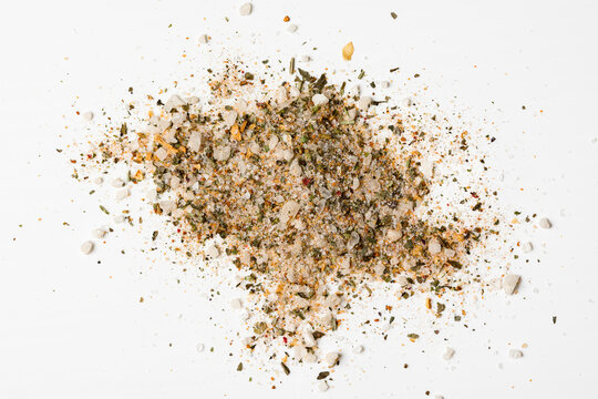 Close-up of spices and salt