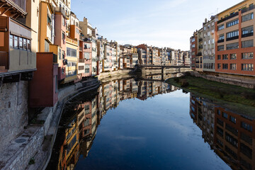 Girona cityscape with river view, Spain