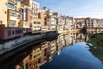 Girona cityscape with river view, Spain