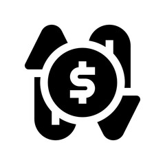 money flow icon for your website, mobile, presentation, and logo design.