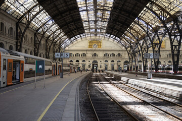 Train station in Barcelona, Estacion Francia, Spain