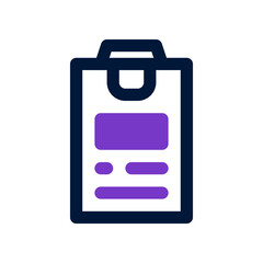 clipboard icon for your website, mobile, presentation, and logo design.