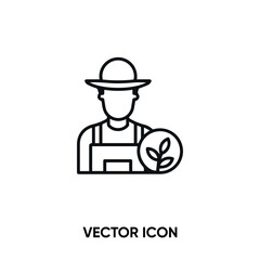 Farmer vector icon. Modern, simple flat vector illustration for website or mobile app.Farm or man symbol, logo illustration. Pixel perfect vector graphics	
