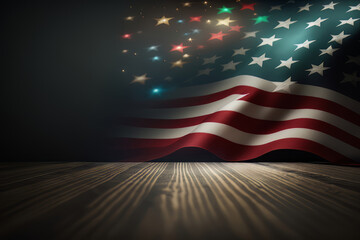 Obraz na płótnie Canvas USA Independence day background. Illustration AI Generative