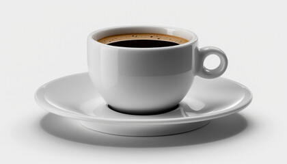 Isolated White Background Espresso Cup, Italian Specialty Drink