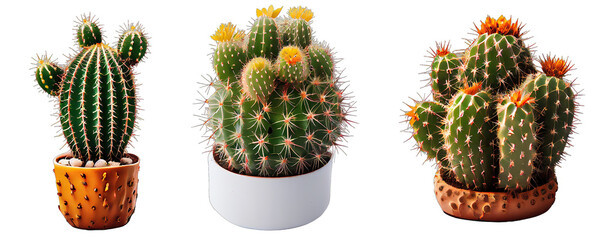 Cactus in a pot transparent background