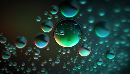 water, drop, background, wallpaper, blue, abstract, rain, liquid, wet, bubble, macro, drops, texture, droplet, clean, surface, clear, transparent, splash, dew, glass, aqua, nature, generative ai