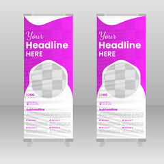 Roll up banner stand template design