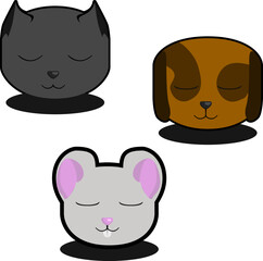 cat ,dog & mouse icons