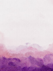 Watercolor background in lilac color, hand drawn, watercolor gradient