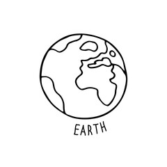 vector of space with planets stars orbit around sun