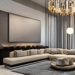 1. A modern living room with clean lines and a neutral color palette.2, Generative AI