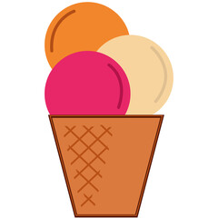 ice cream cone icon PNG image with transparent background
