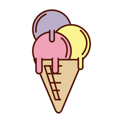 ice cream cone icon PNG image with transparent background